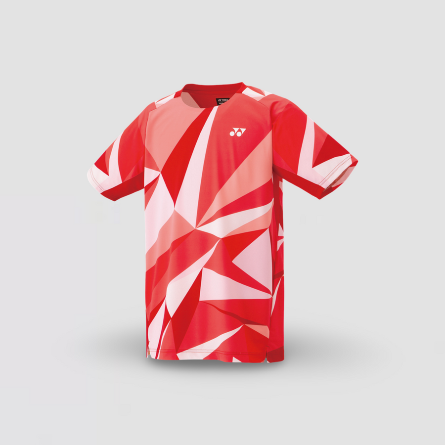 YONEX Australian Open 2025 Men's Crew Neck Shirt 10623YX Tango Red YONEX Australian Open 2025 Men's Crew Neck Shirt 10623YX Tango Red
