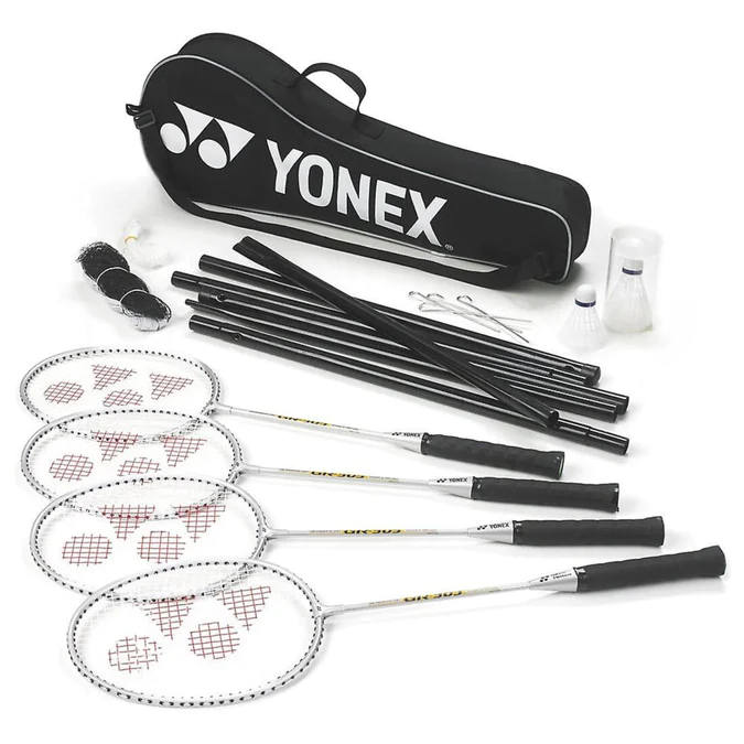 YONEX 4 Player Outdoor Badminton Set with Net and Poles