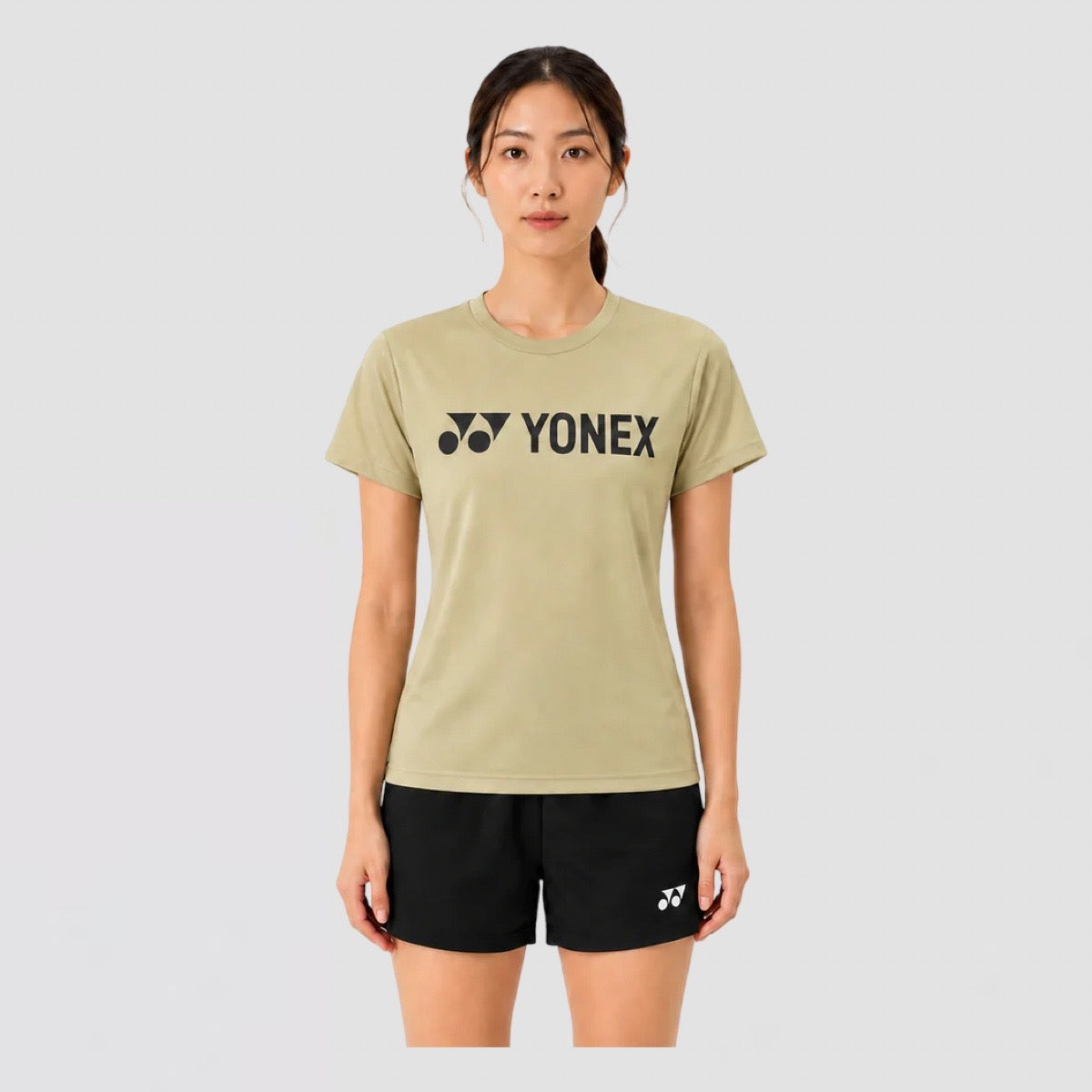 YONEX Unisex Crew Neck Shirt 16856EX Khaki Beige