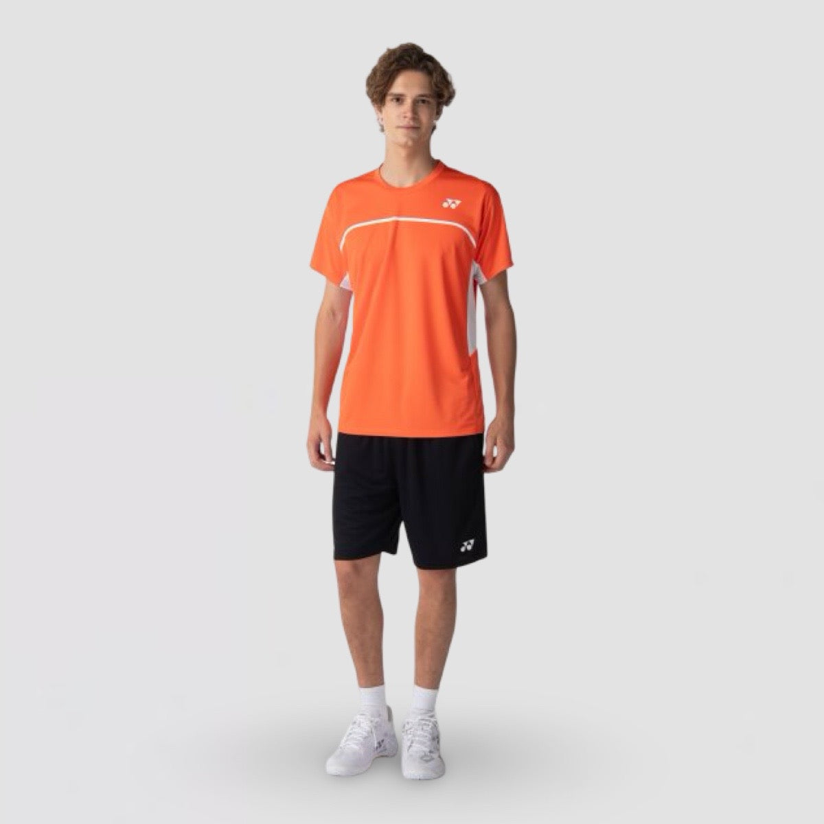 YONEX Unisex Crew Neck Shirt 10726EX Cyan Orange
