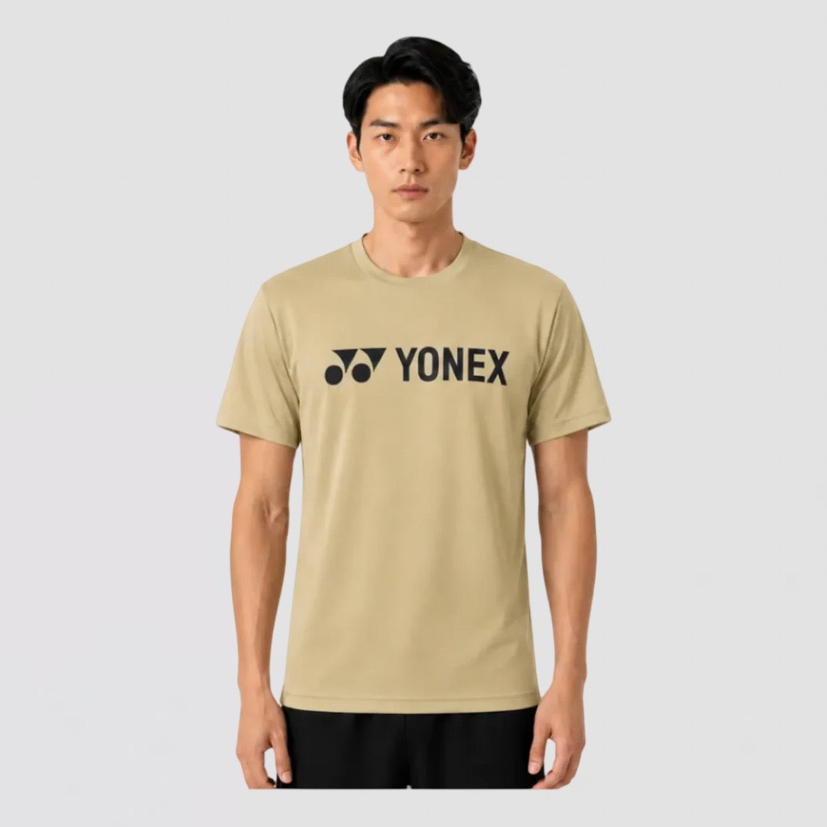 YONEX Unisex Crew Neck Shirt 16856EX Khaki Beige