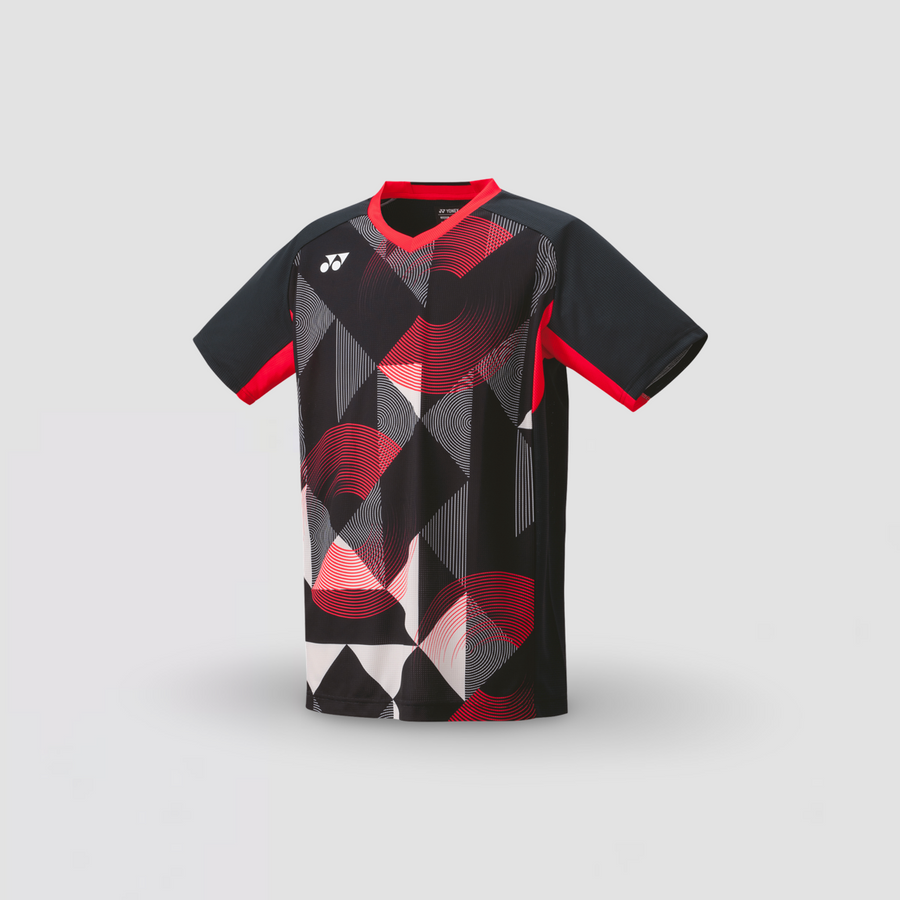 YONEX 2024 凯文·苏卡穆乔 &amp; 马库斯·吉迪恩 男款圆领衬衫 10576EX（黑色） 