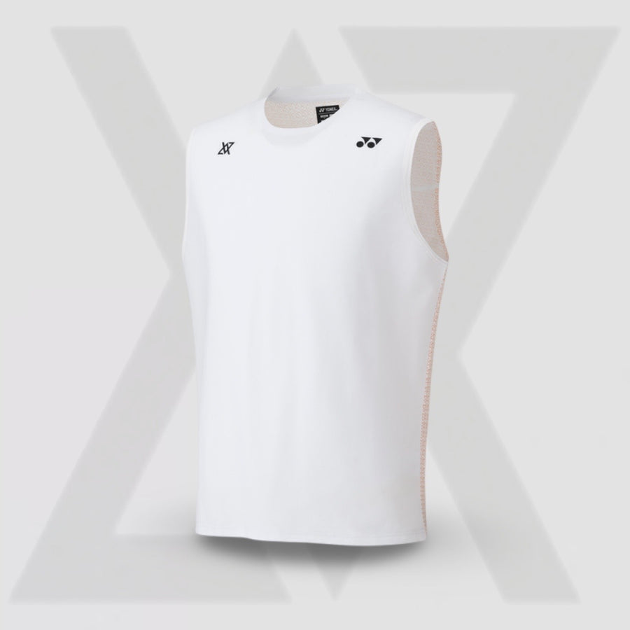 YONEX Mens Sleeveless Top VA Viktor Axelsen Collection 16823YX White