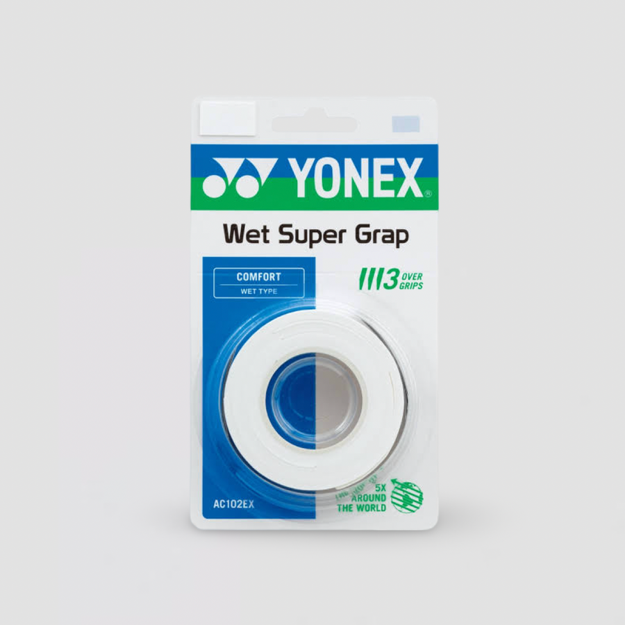 YONEX Wet Super Grap AC102EX White (3 Pack)