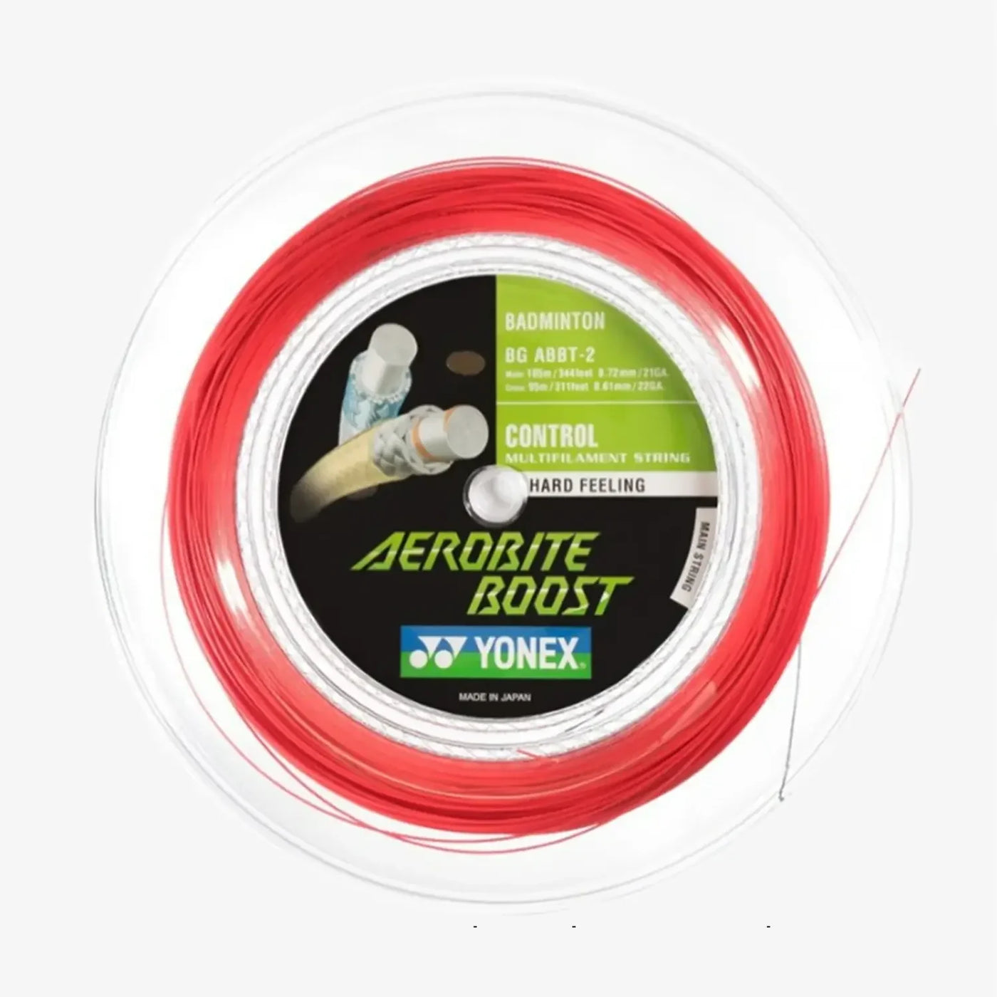 YONEX Aerobite Boost Gray/Red Badminton String (200m Coil)