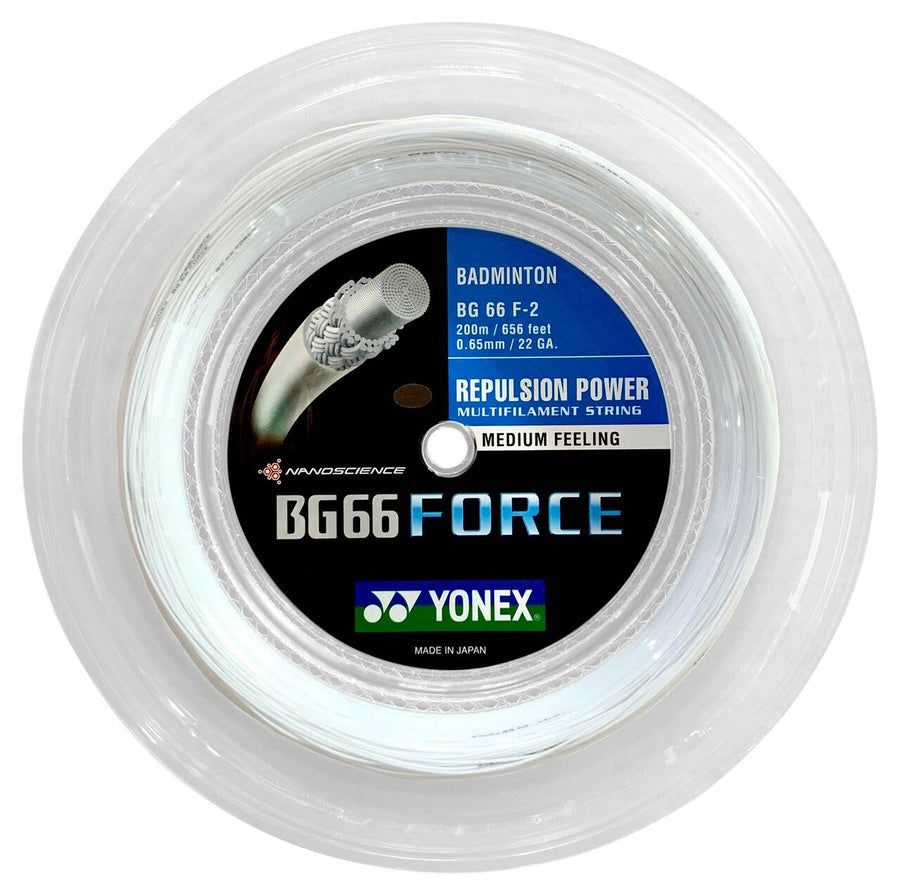YONEX Bg66 Force White Badminton String (200m Coil