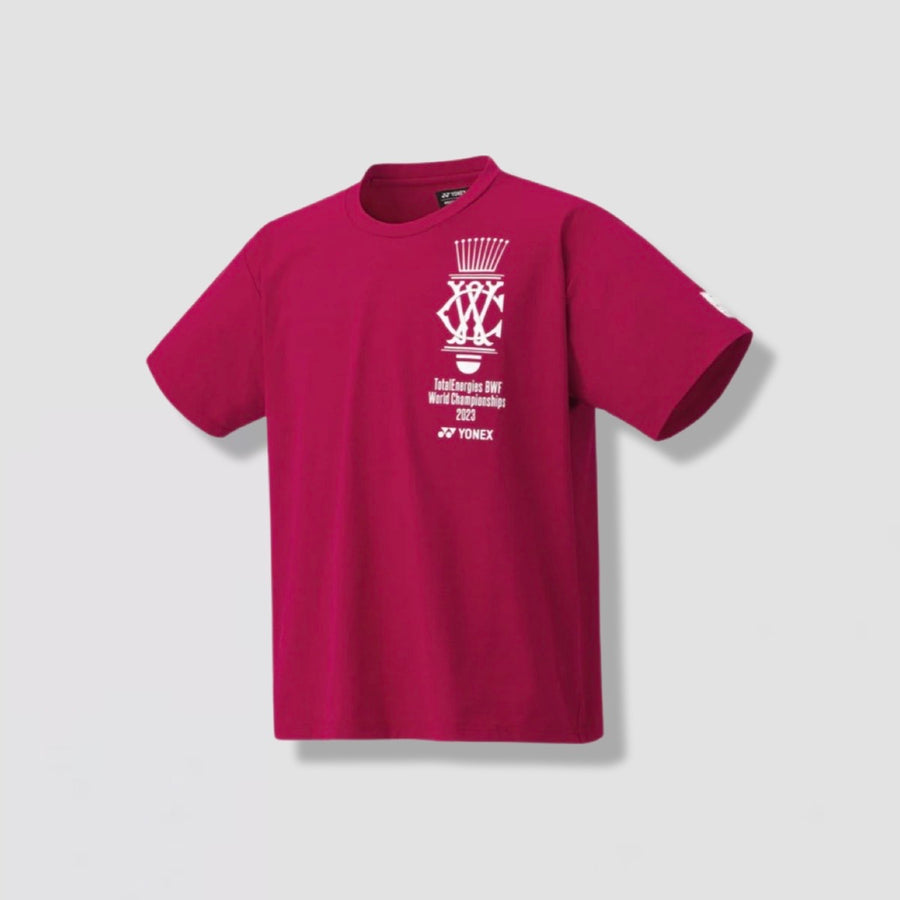 YONEX BWF 2023 Souvenir World Championships Unisex T-Shirt YOB23190 (Deep Red)