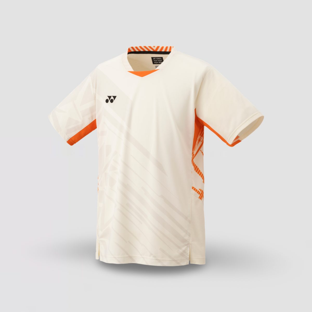 YONEX Men’s China Team Crew Neck Shirt 10642YX Cream (Slim Fit)