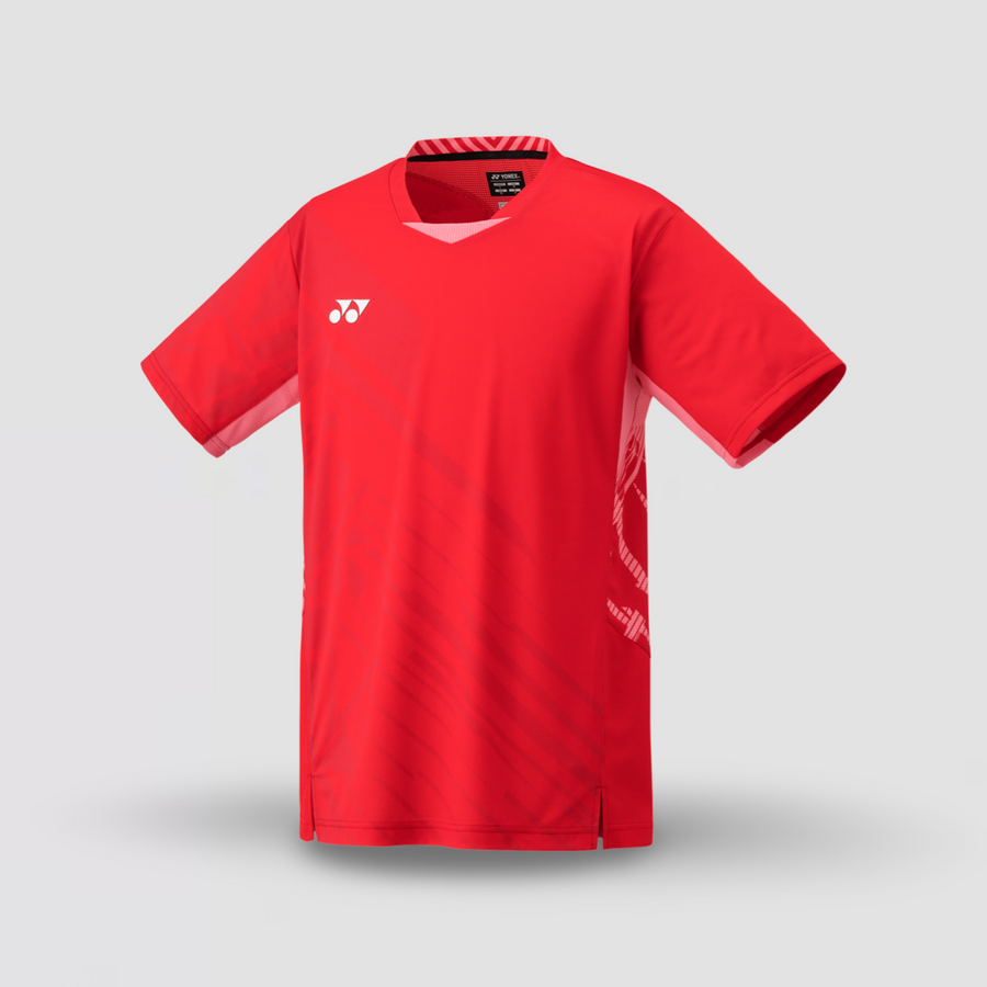 YONEX Men’s China Sudirman Cup Team Crew Neck Shirt 10642YX Tango Red (Slim Fit)