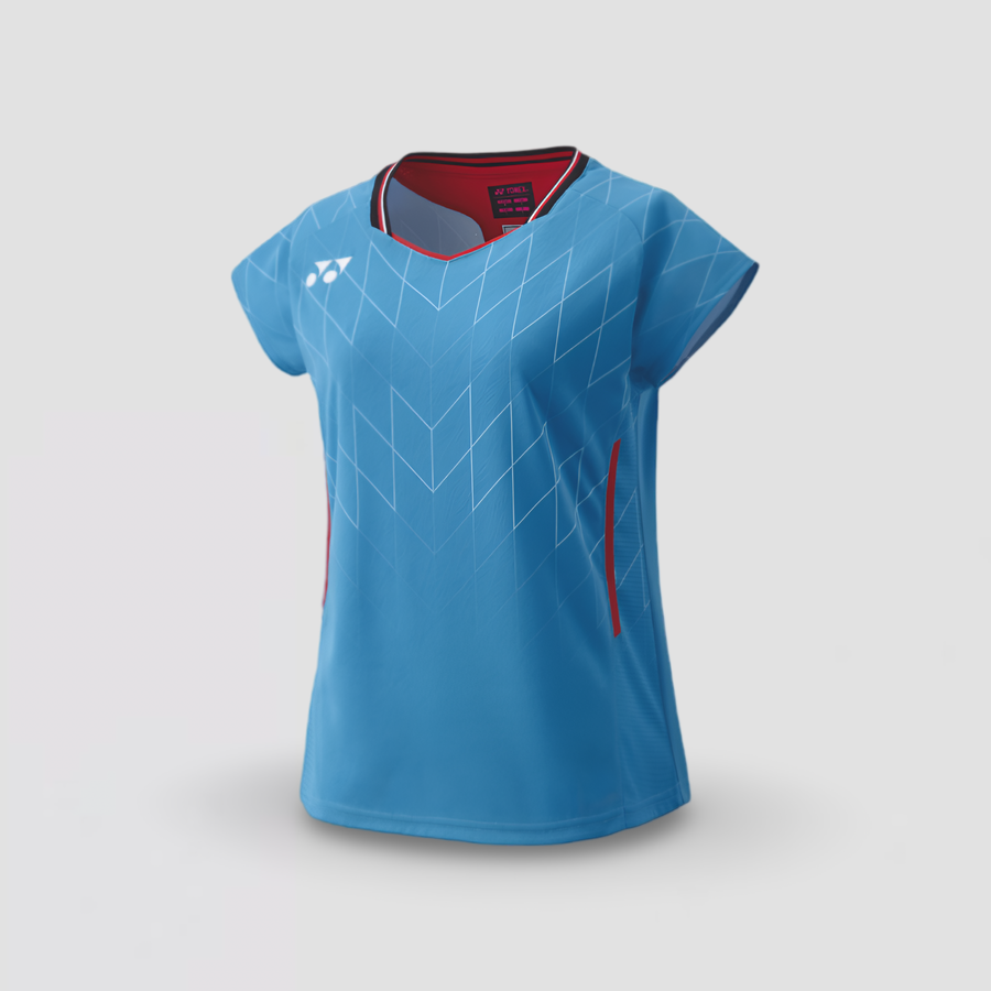 YONEX Japan National Team Women's Crew Neck Shirt 20915YX Cerulean Blue