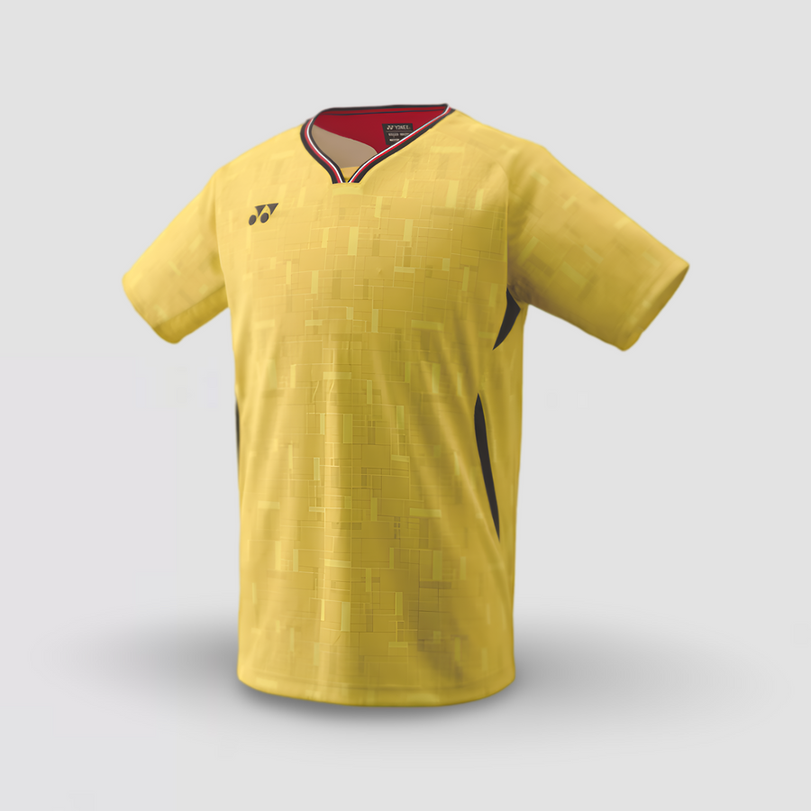 YONEX Japan National Team Men's Crew Neck Shirt 10700YX Bright Golden Yellow
