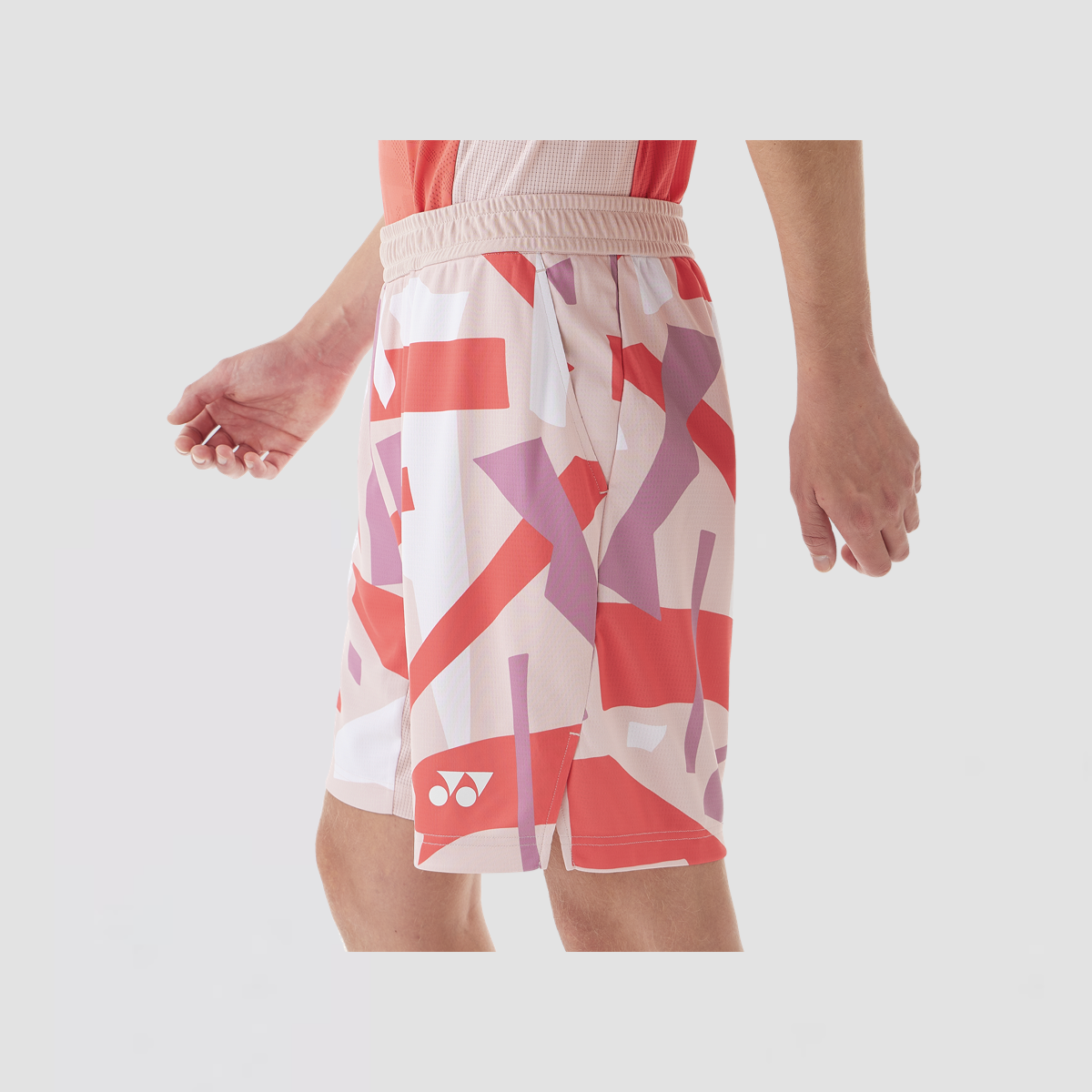 YONEX Men's Knit Shorts 15203EX Smoke Pink