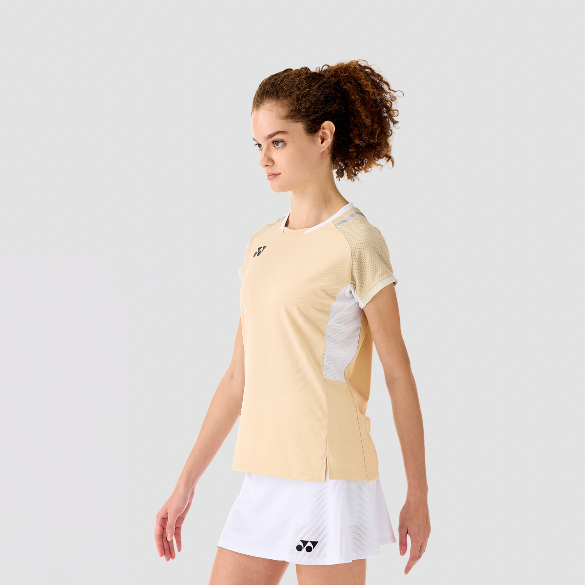 YONEX Women's Crew Neck Shirt 20845EX Ice Beige