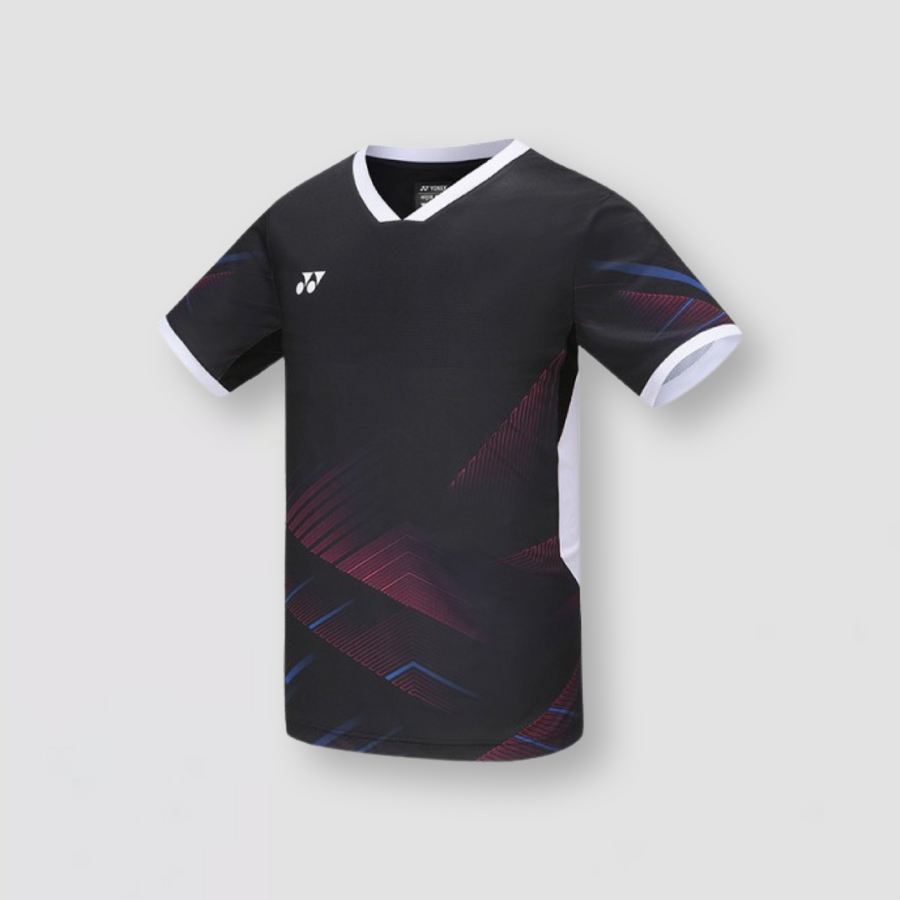 YONEX 2023 China National Team Wear Men's Crew Neck Shirt (Black) 10590EX