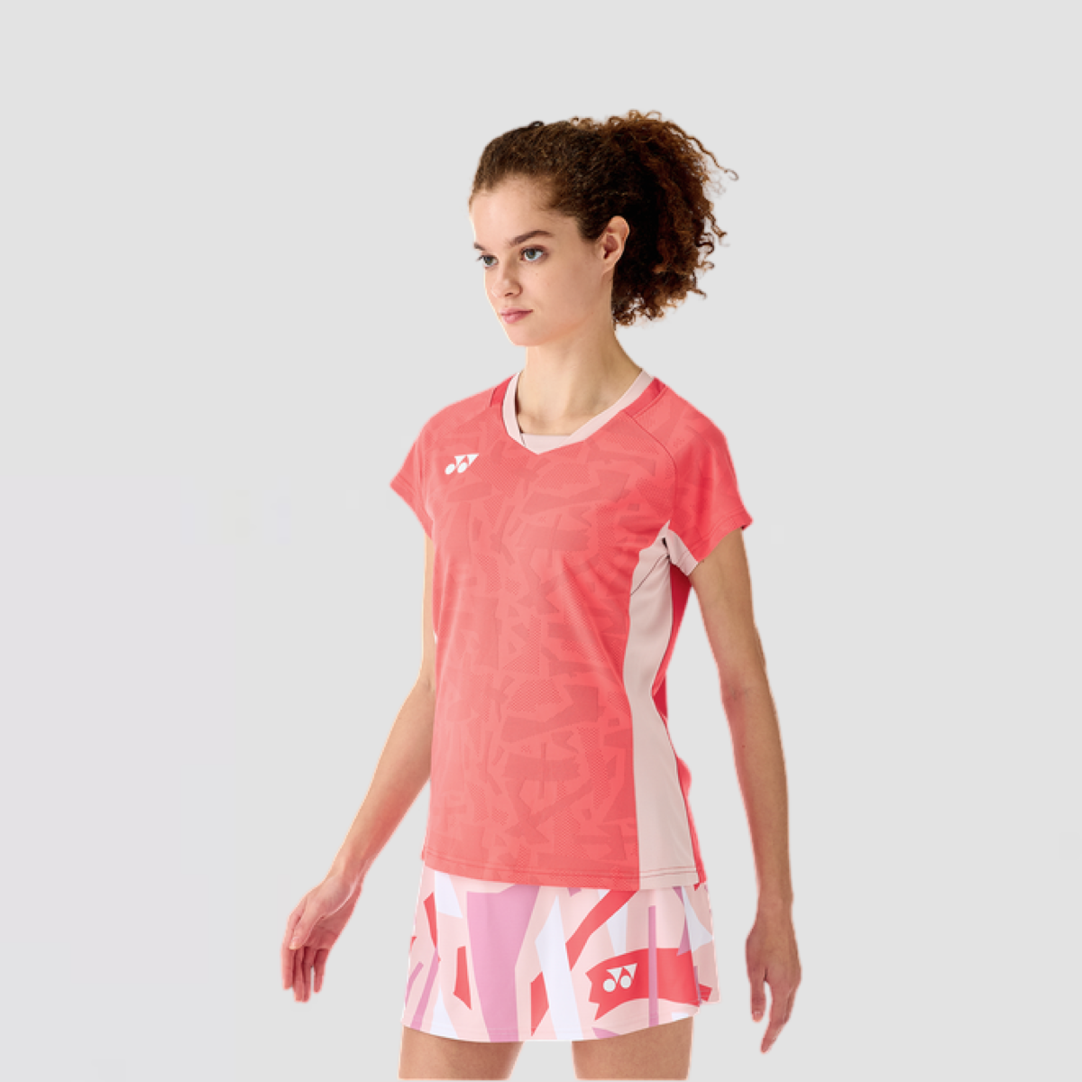 YONEX Women's Crew Neck Shirt 20848EX Coral Red