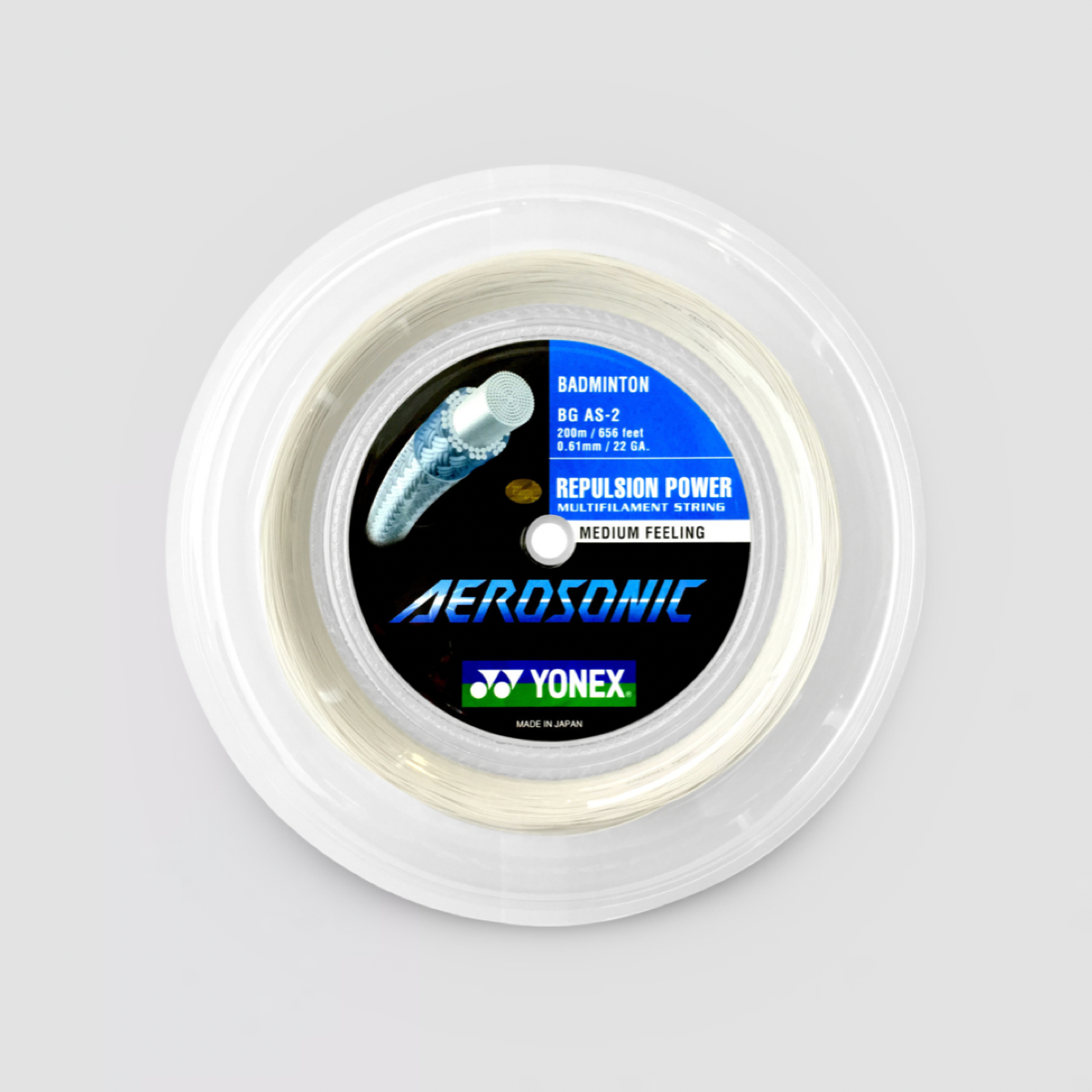 YONEX Aerosonic White Badminton String (200m Coil)