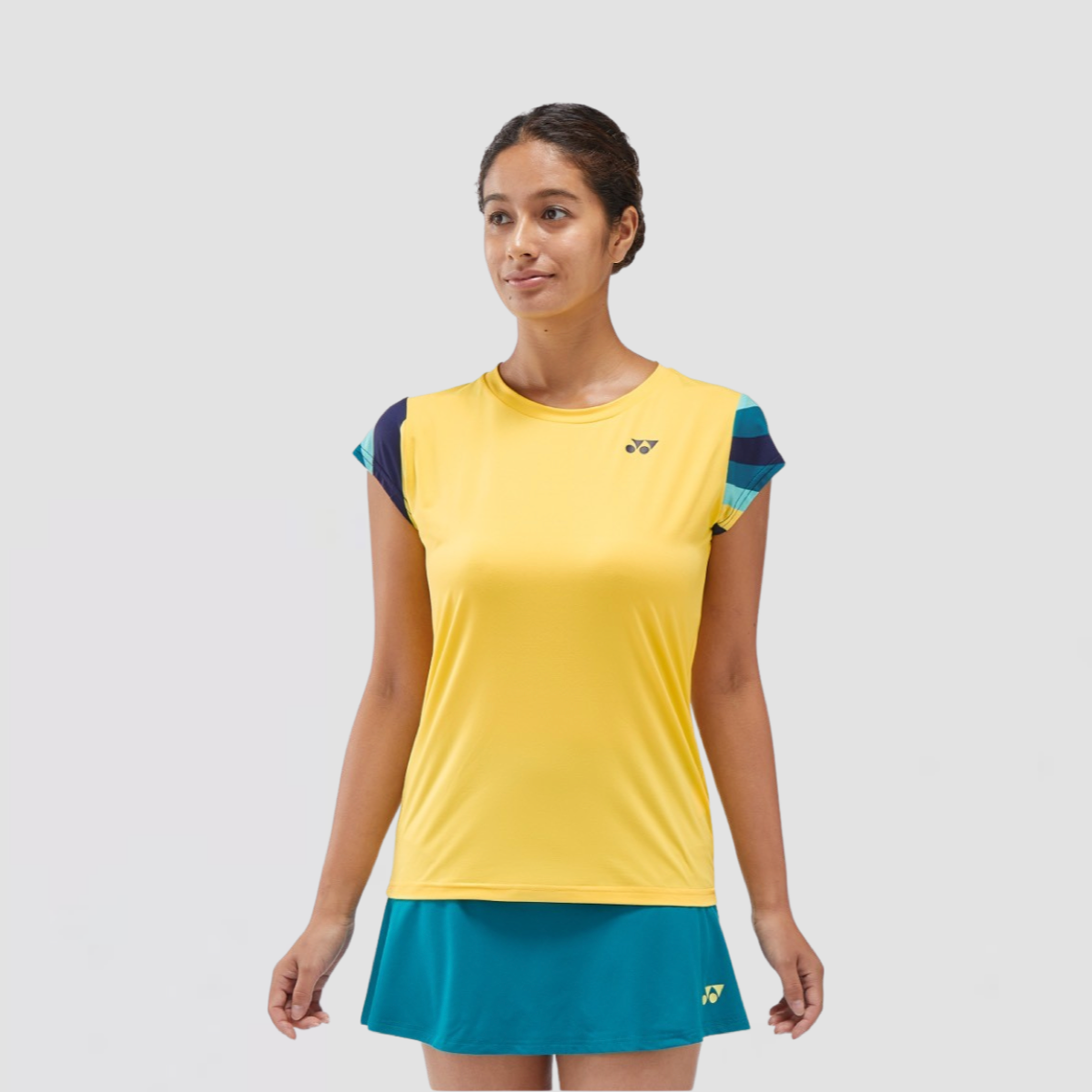 YONEX 2024 AO 网球女式圆领衬衫 20754EX（浅黄色）