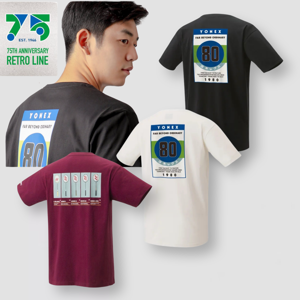 YONEX 75th Anniversary Unisex T-Shirt 16561AEX (White)