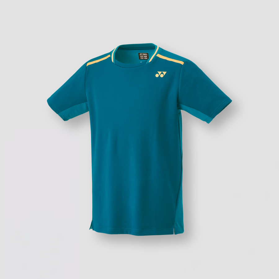 YONEX 2024 AO 网球男式圆领衬衫 10559EX 蓝色/绿色