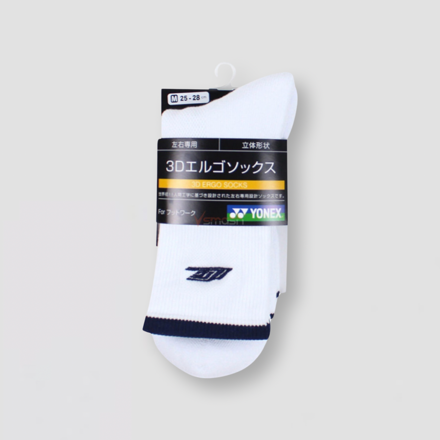 YONEX Lee Chong Wei Men's Sport Crew Socks 19229YX (White)