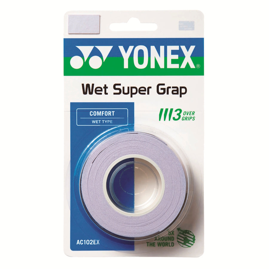 YONEX Wet Super Grap AC102EX Pale Laillac (3 Pack)