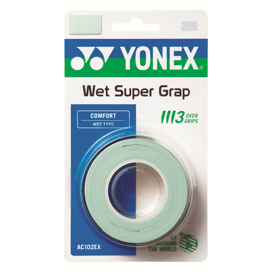YONEX Wet Super Grap AC102EX Powder Green (3 Pack)