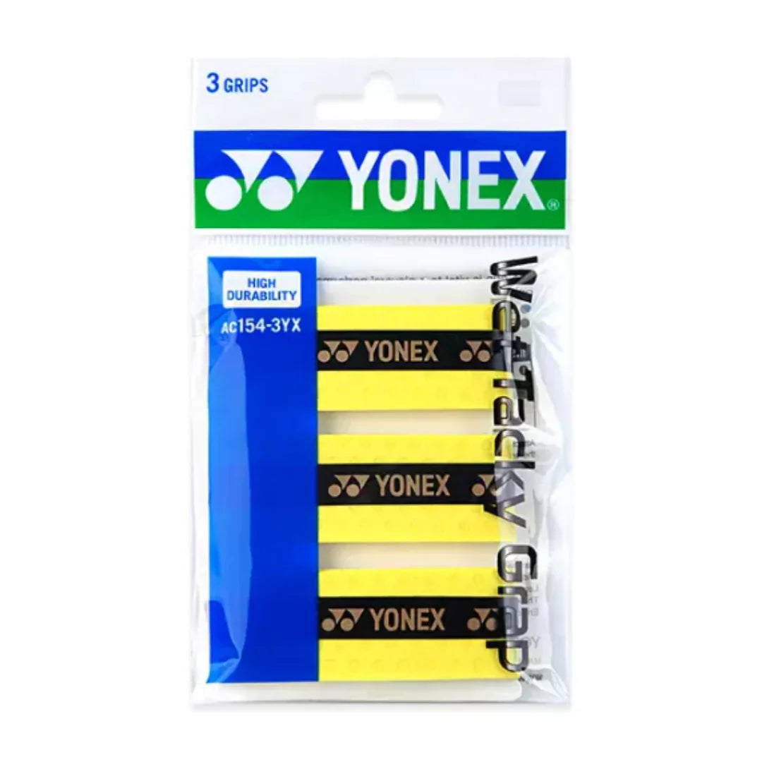 YONEX Wet Tacky Grap AC154YX Bright Yellow (3 Pack)