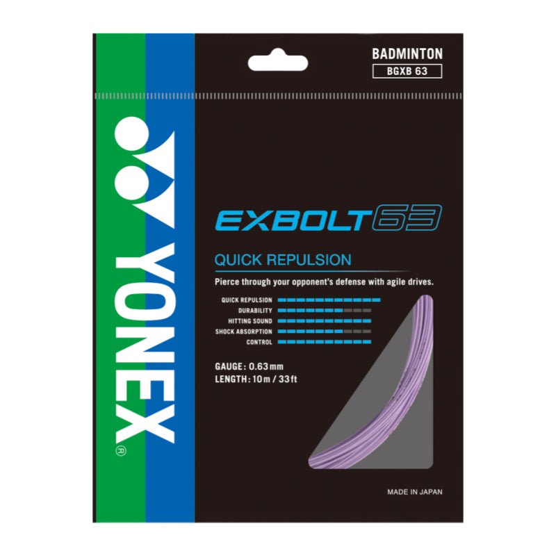 YONEX Exbolt 63 lavender Badminton String 10m Packet