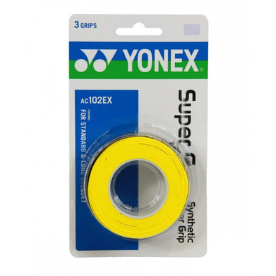 YONEX AC102EX Super Grap Yellow 3 Pack