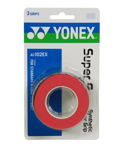 YONEX AC102EX Super Grap Red 3 Pack