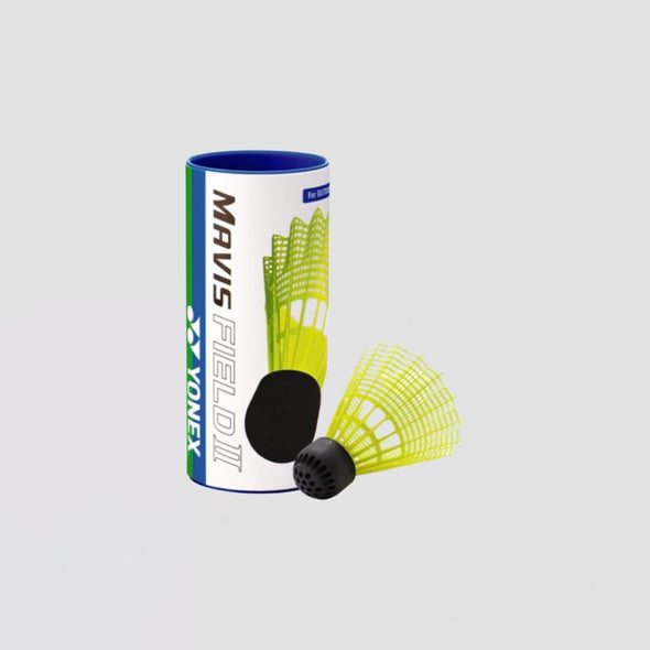 YONEX Outdoor Mavis Field 2 Plastic Shuttle Tube (3 Pieces) Hi Vis Yellow